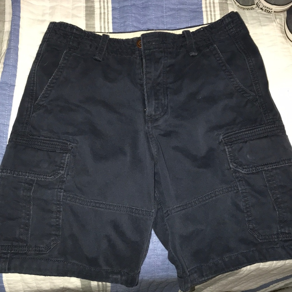 Hollister Navy Cargo Shorts
